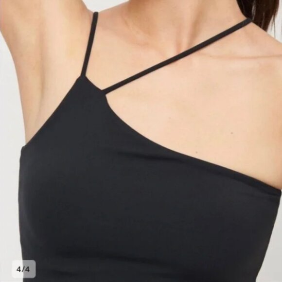 Dynamite - Asymmetrical Mini Tube Top - Black - Picture 2 of 3